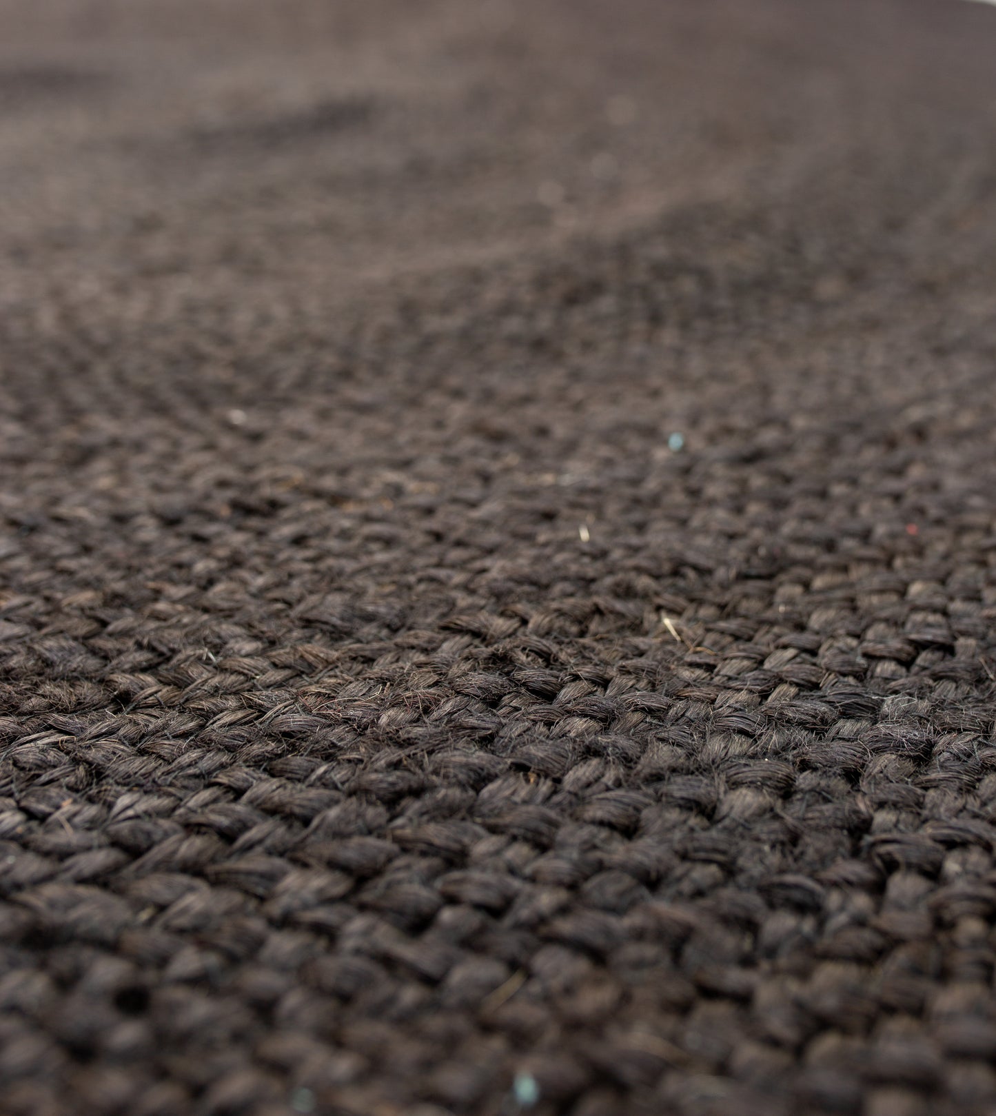 Natural Black Rug - Jute -Round