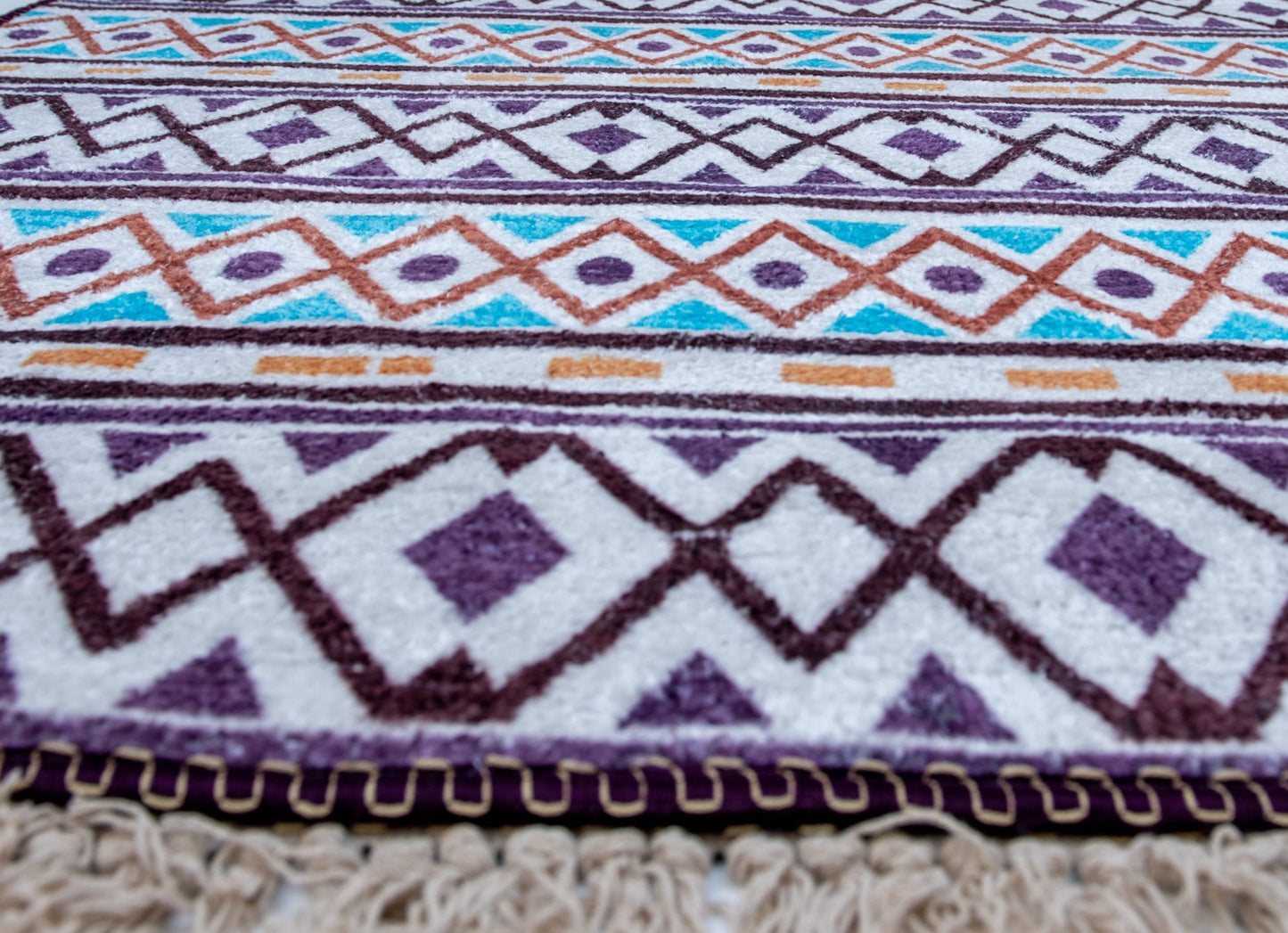 Heritage Motif Rug - Faux Silk- Rectangle