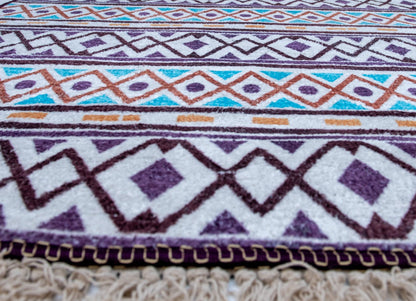 Heritage Motif Rug - Faux Silk- Rectangle