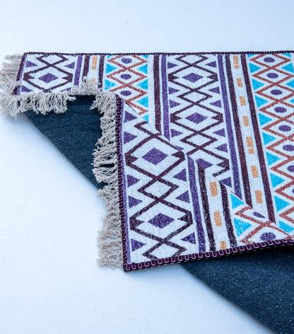 Heritage Motif Rug - Faux Silk- Rectangle